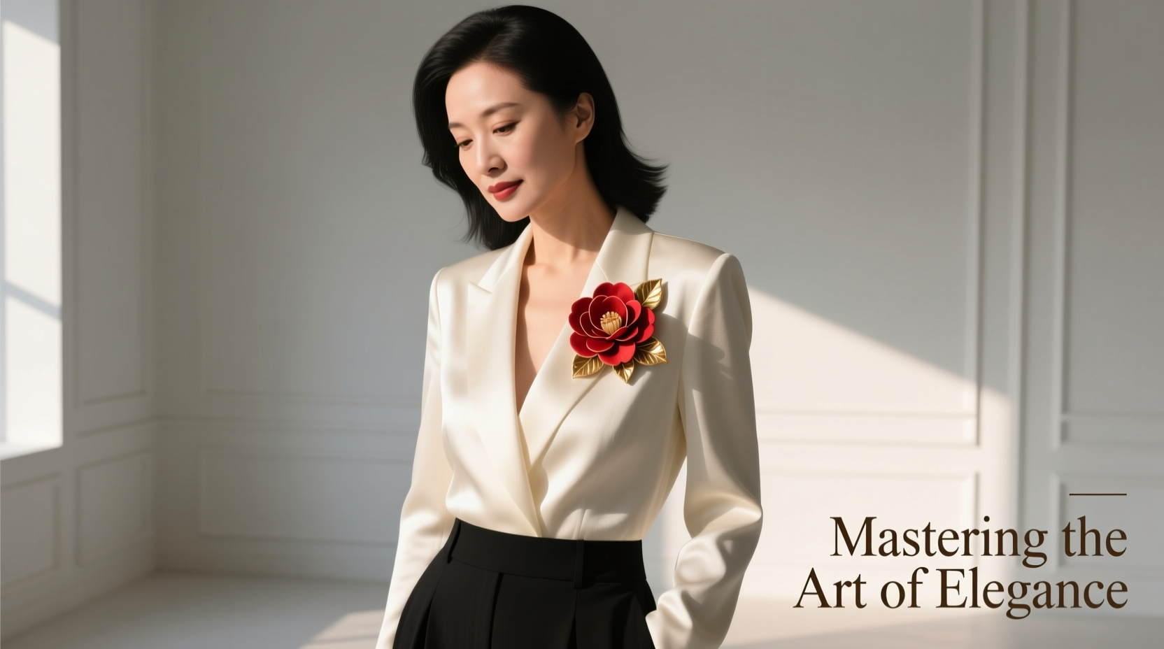 mastering the art of using a camellia brooch to transform your look with elegance