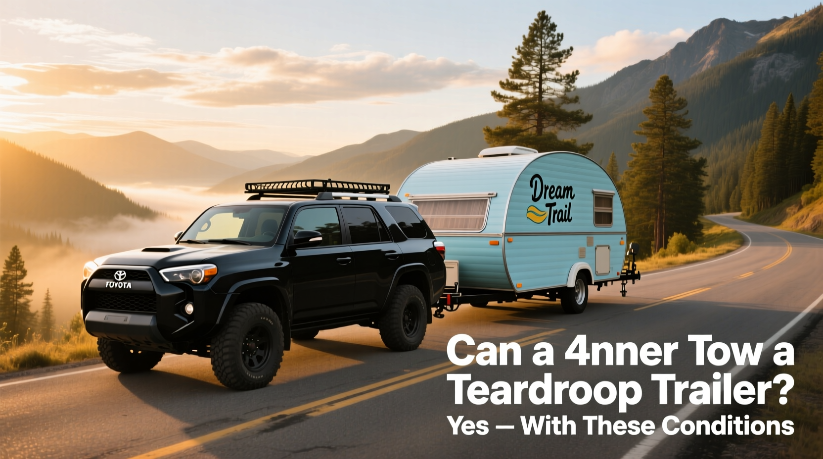 4runner towing teardrop trailer