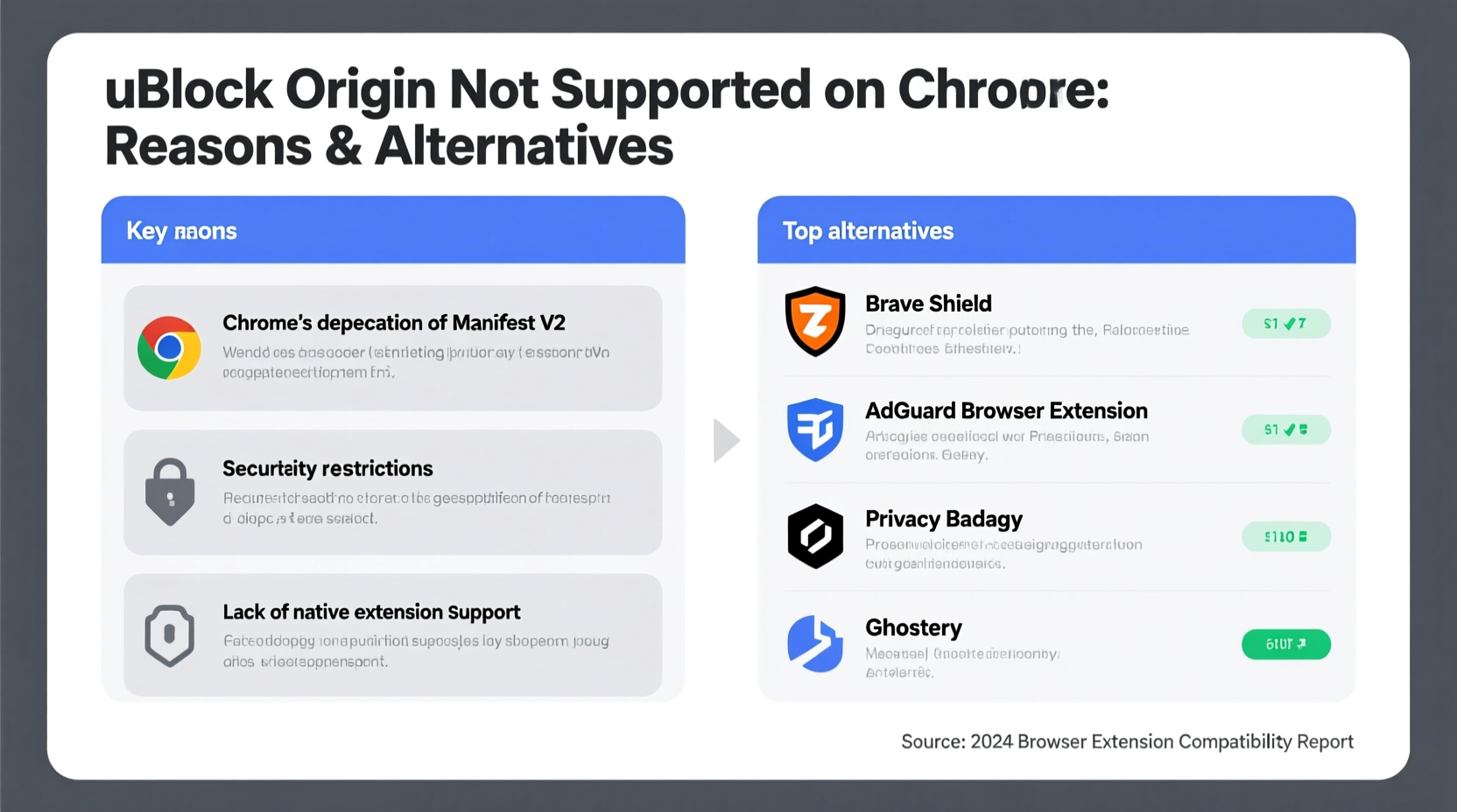 ublock origin not supported on chrome reasons alternatives