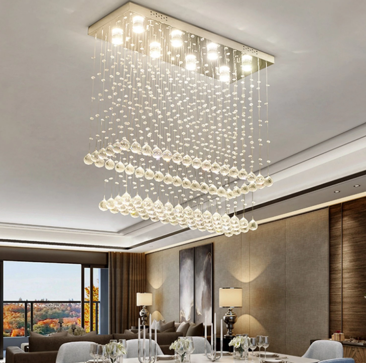 Pendant Ceiling Lamp hanging Crystal Ball Fixture Light Chandelier for dining room restaurant