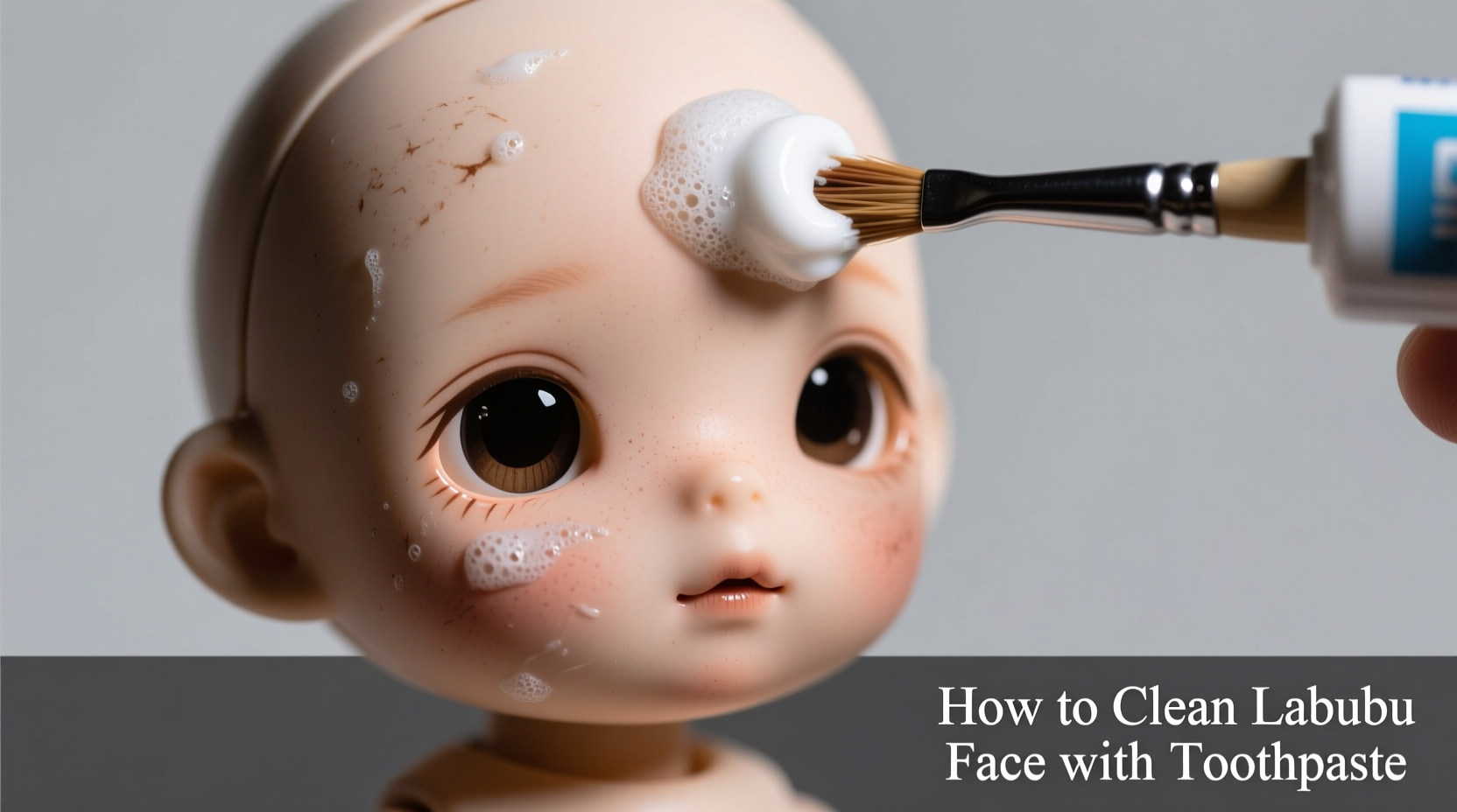 how to clean labubu face with toothpaste