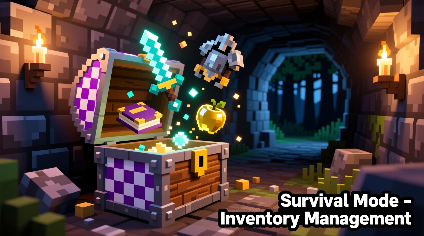 Minecraft shulker box storing items in survival mode