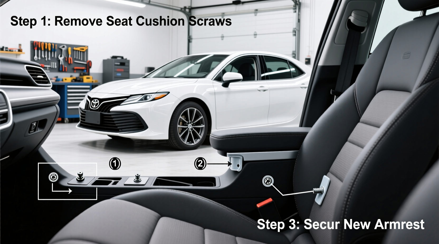 arm rest install camry