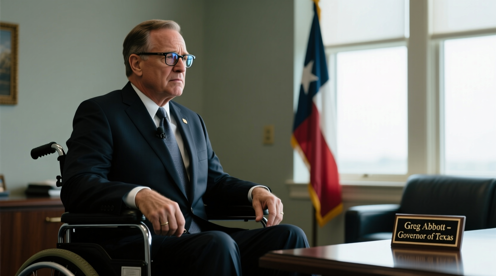 why is greg abbott in a wheelchair his accident explained