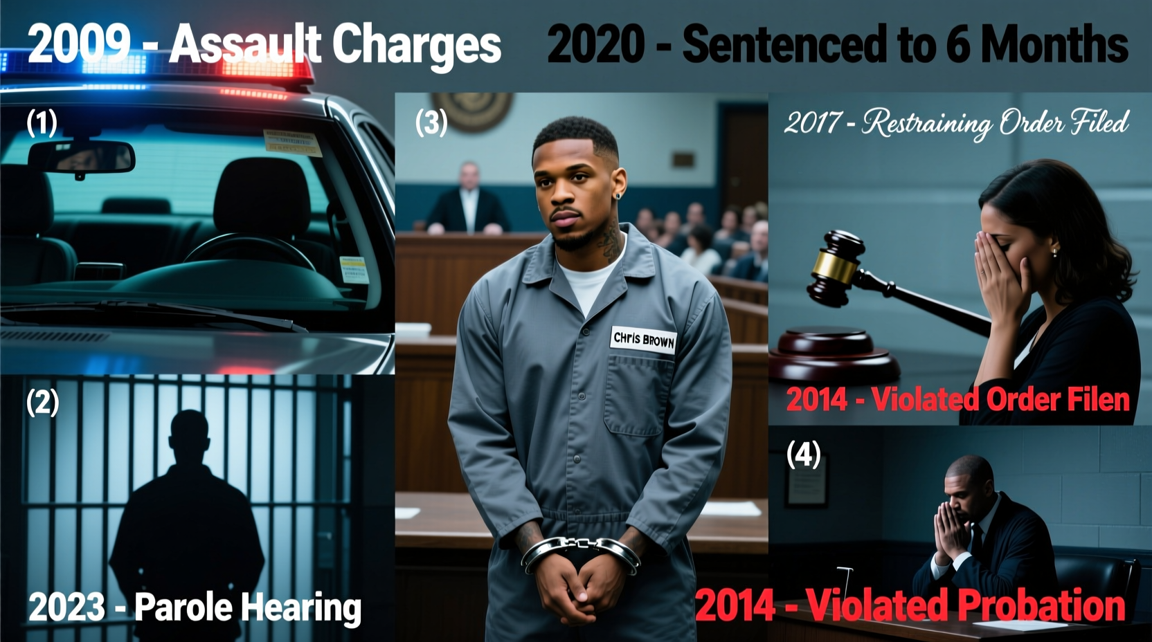 why was chris brown in jail a timeline of legal issues