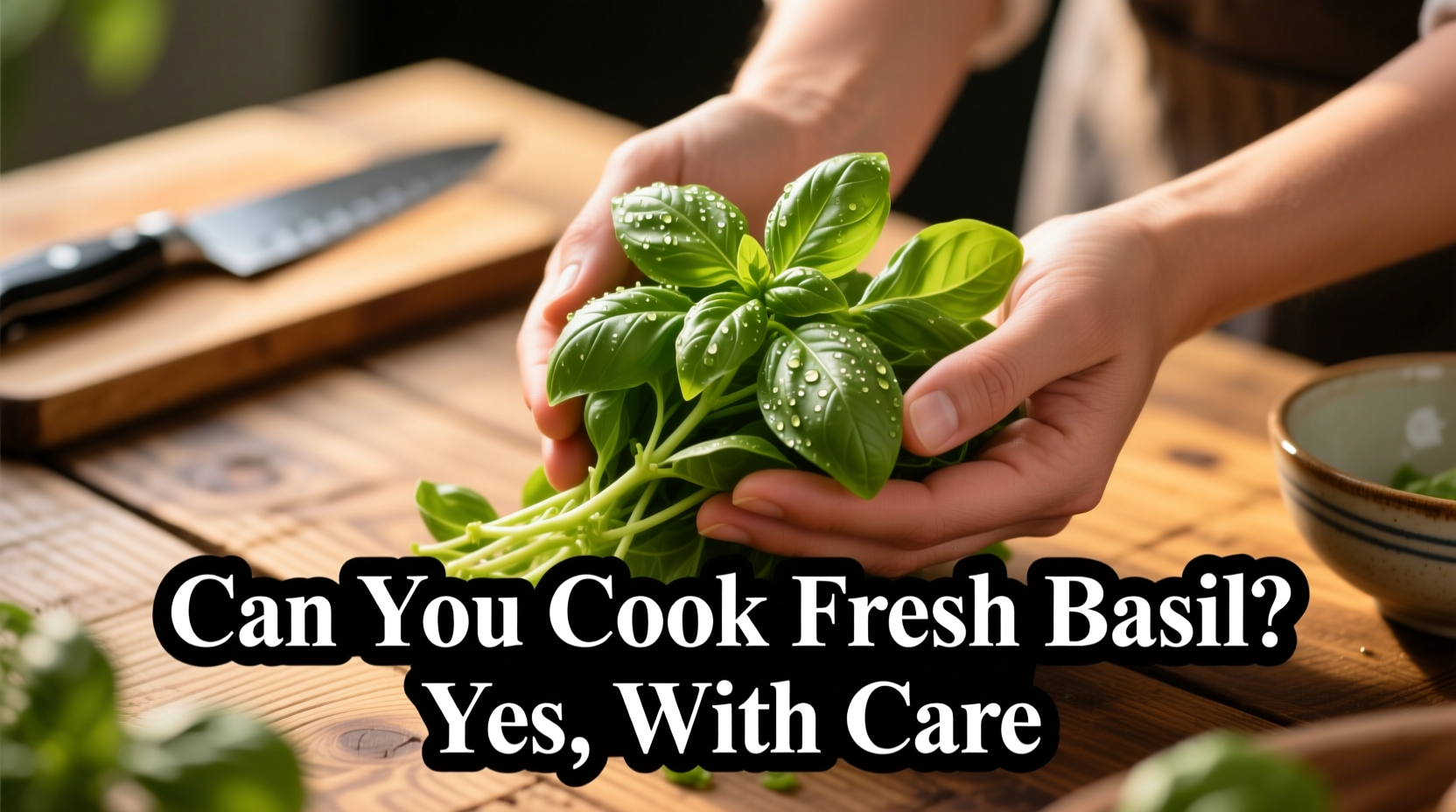 can you cook fresh basil