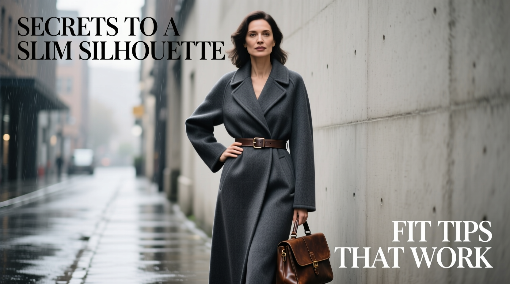 secrets to creating a slim silhouette with your wool coat style and fit tips that work