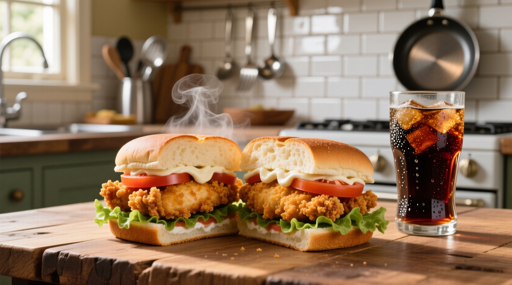 how to make fried chicken sandwiches with col