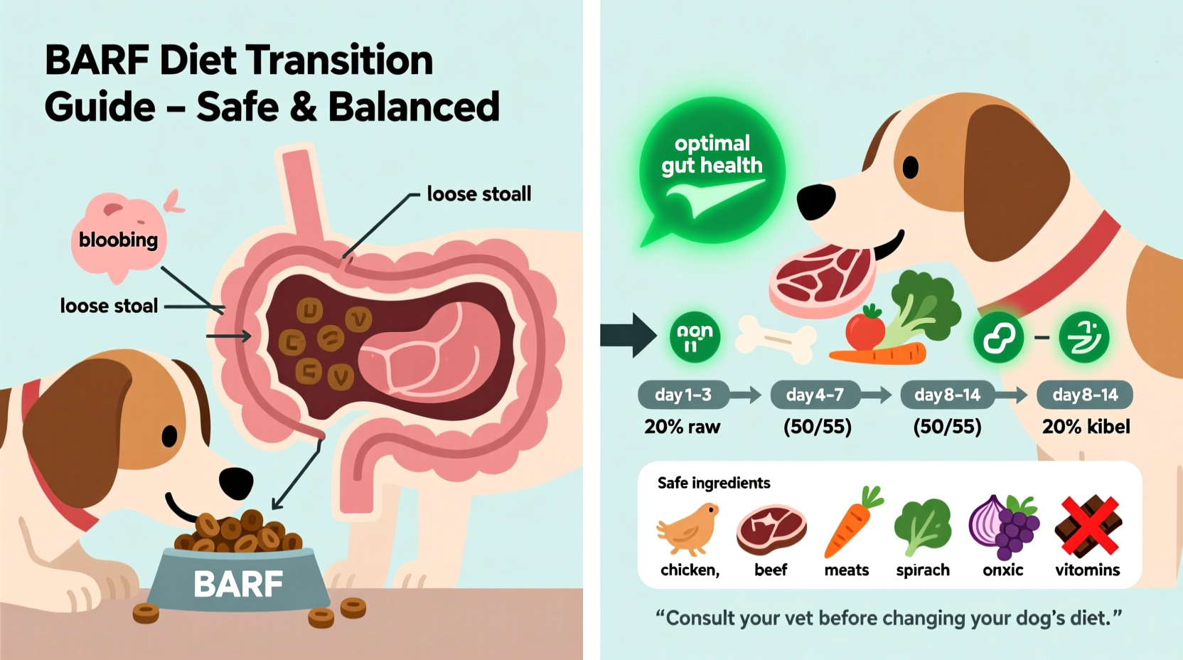 how to safely transition and balance a barf diet for your dogs optimal health
