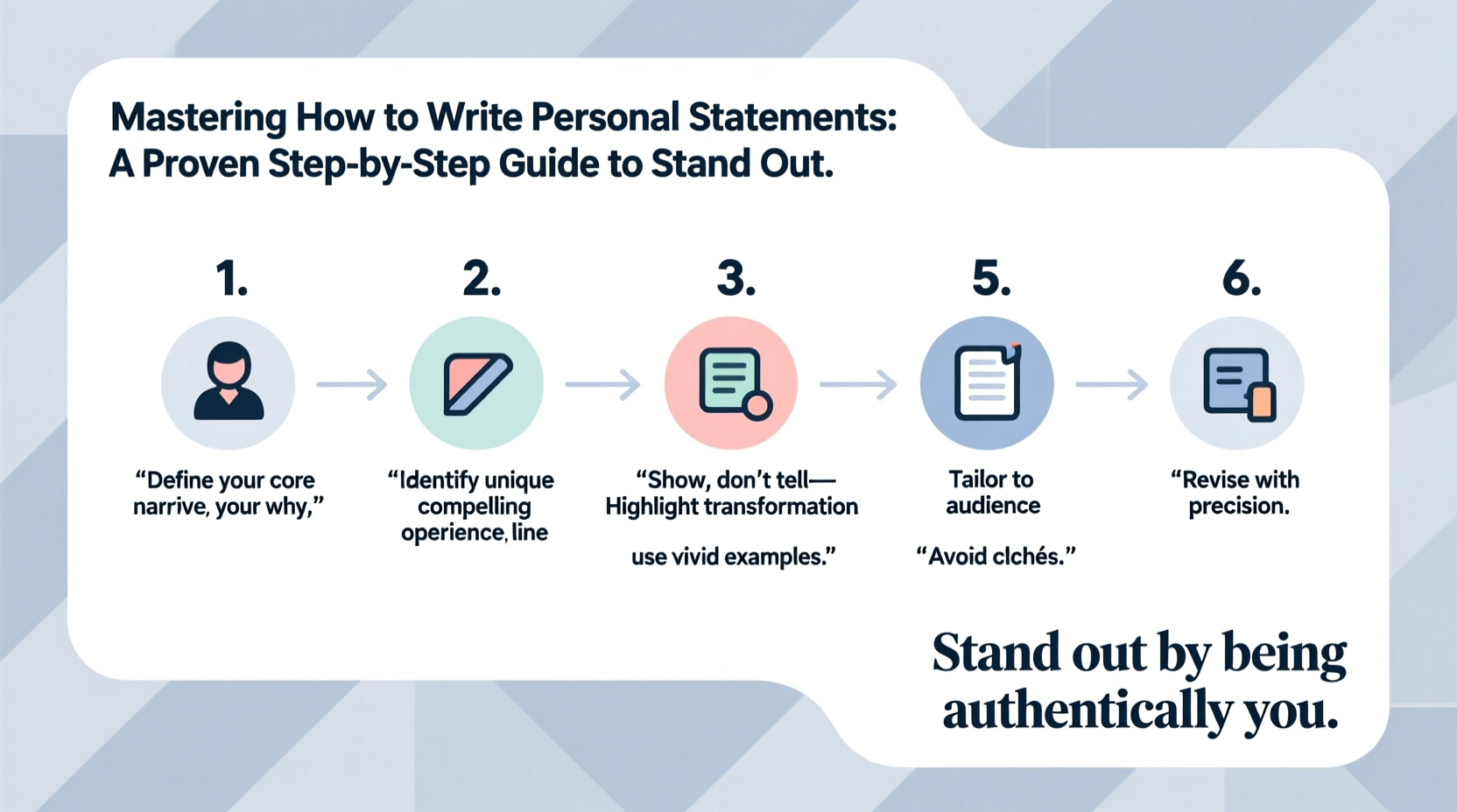 mastering how to write personal statements a step by step guide to stand out