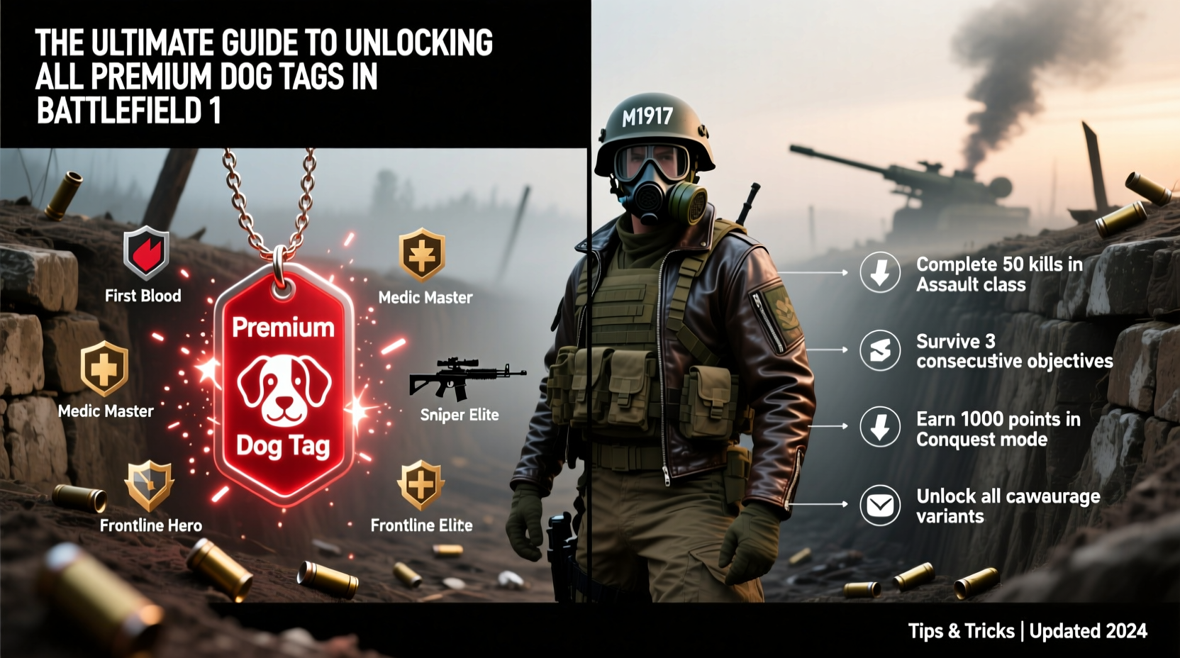 the ultimate guide to unlocking all premium dog tags in battlefield 1 tips and tricks