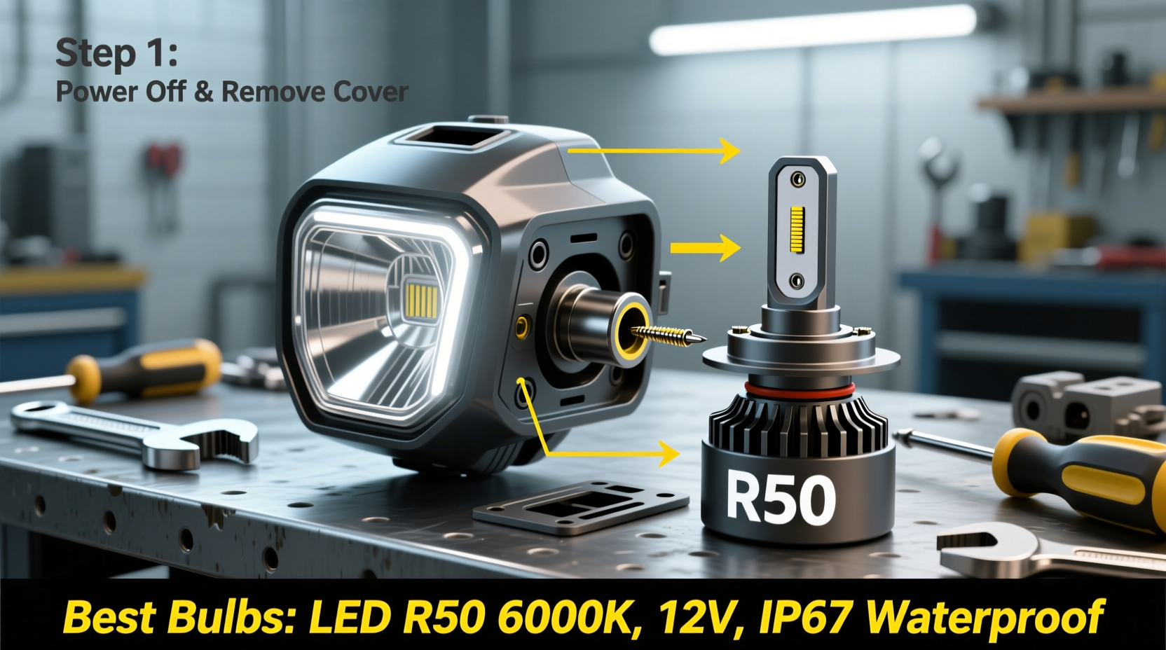 r50 headlight bulb replacement