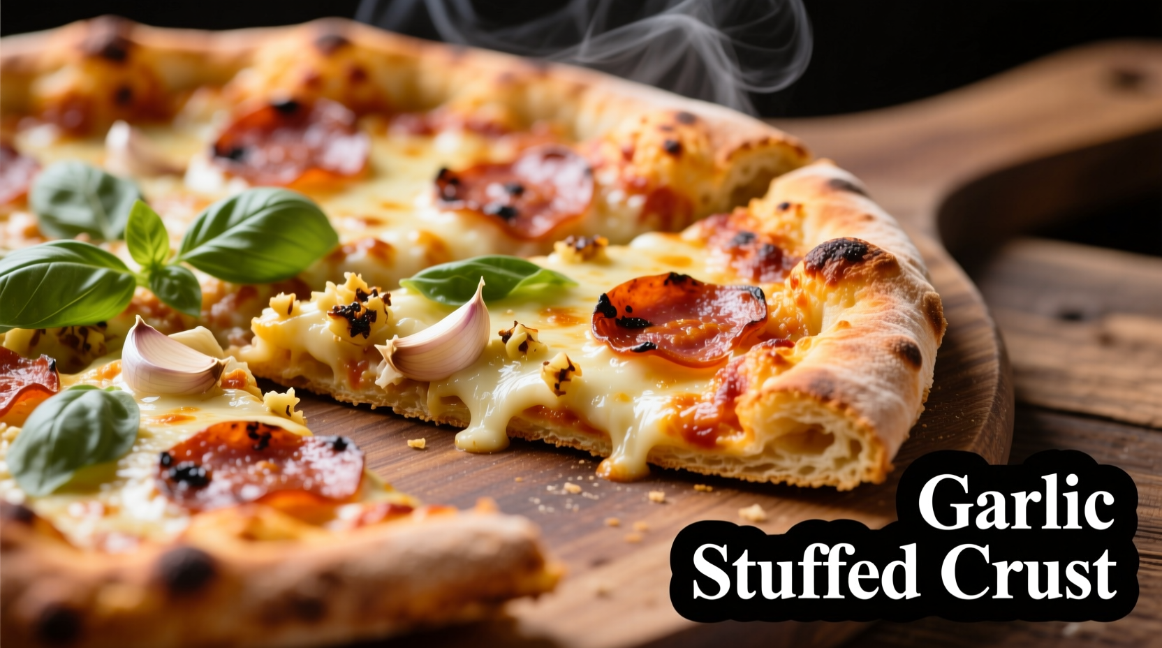 garlic stuffed crust pizza