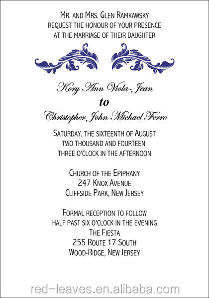 post wedding celebration invitations