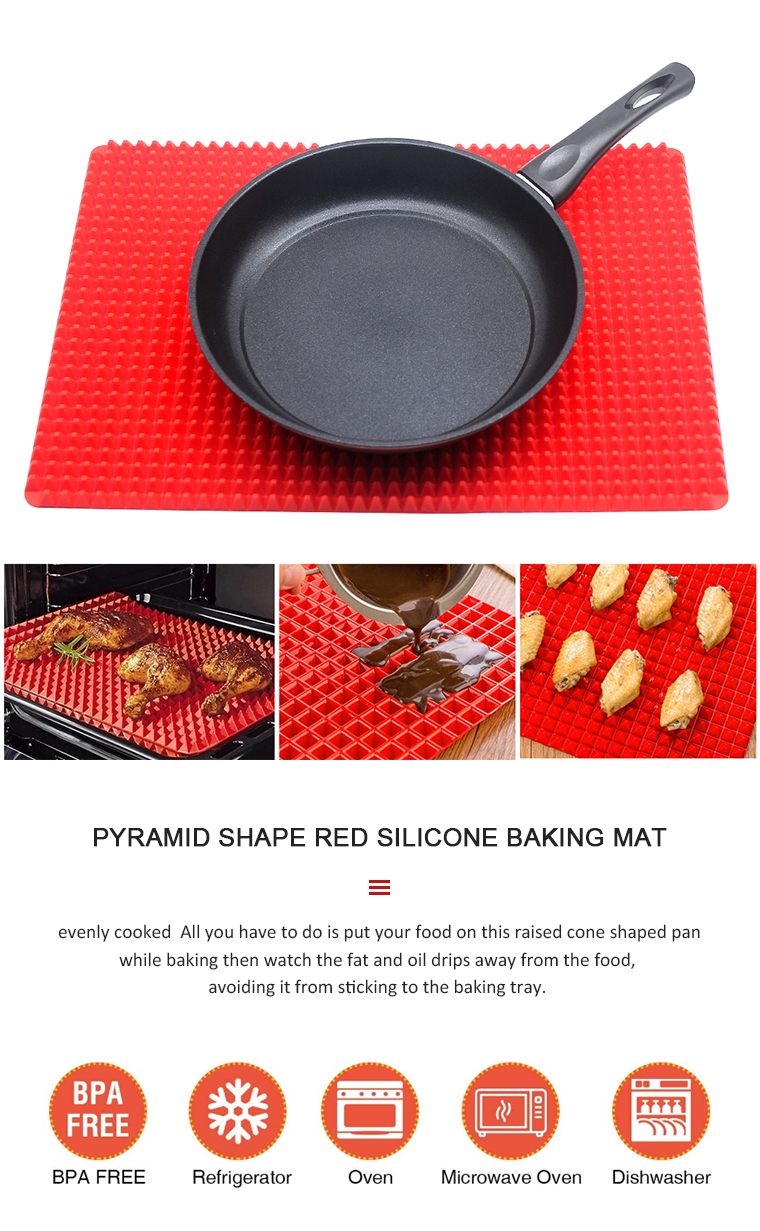 Hot Sale High Temperature Resistance Reusable Non-stick Food Grade Silicone Baking Mat Sheet