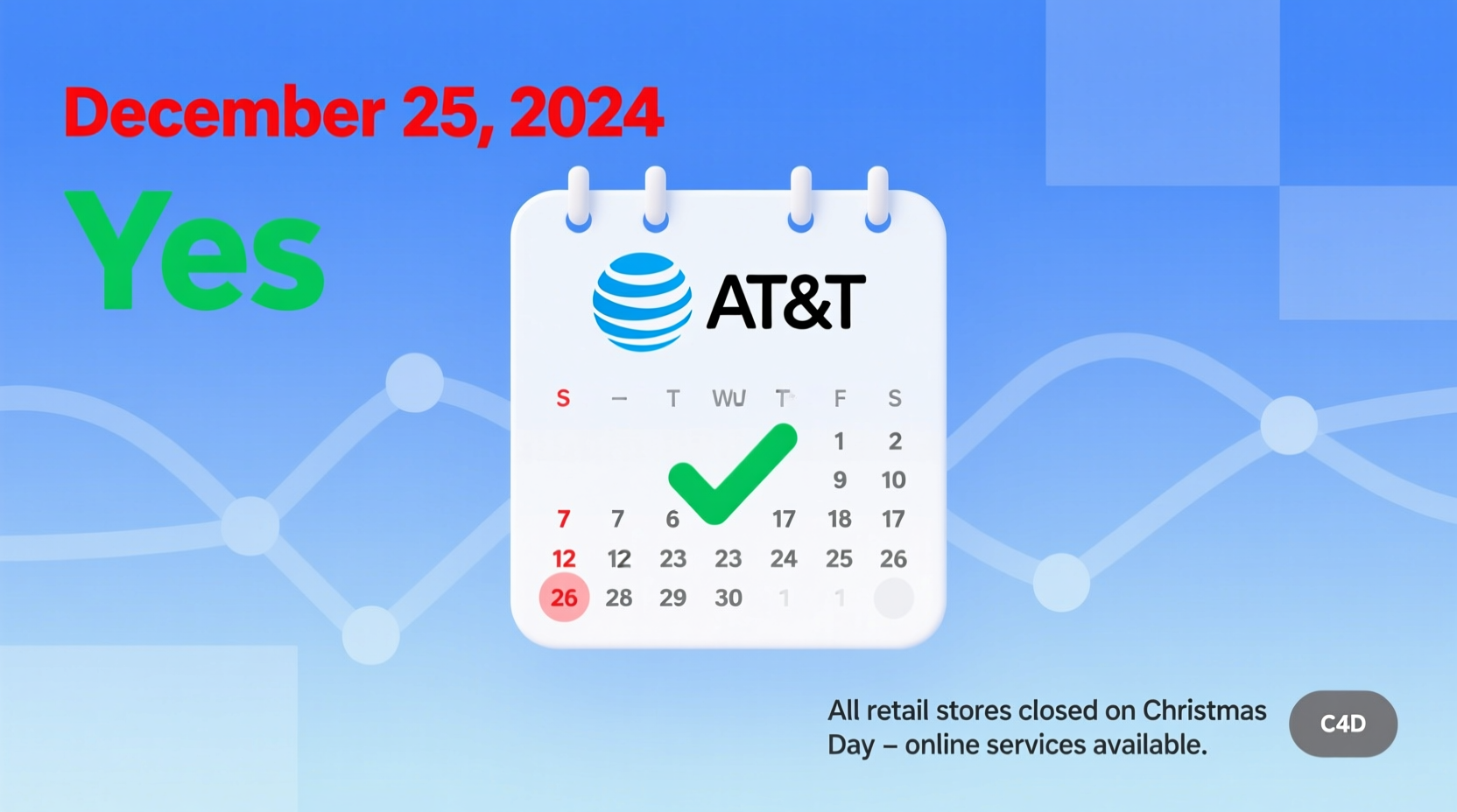 is att open on christmas