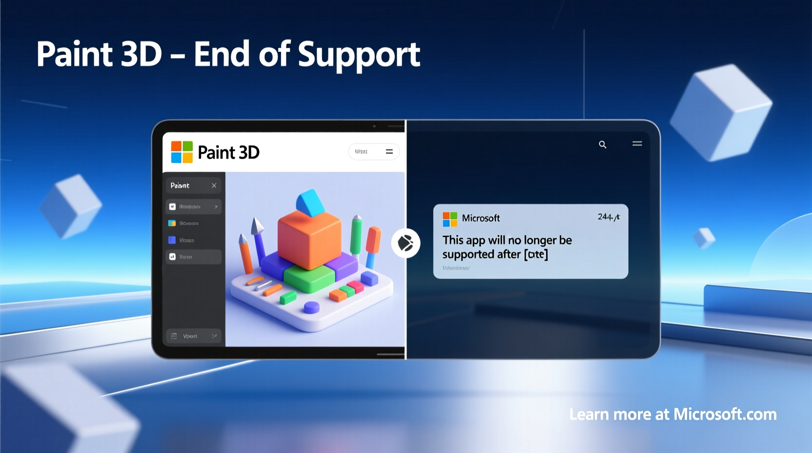 why is paint 3d being removed future deprecation explained