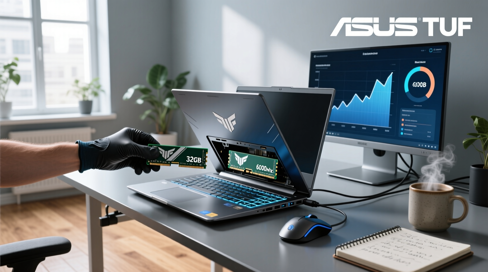 asus tuf f15 ram upgrade guide ddr4 vs ddr5, max capacity steps
