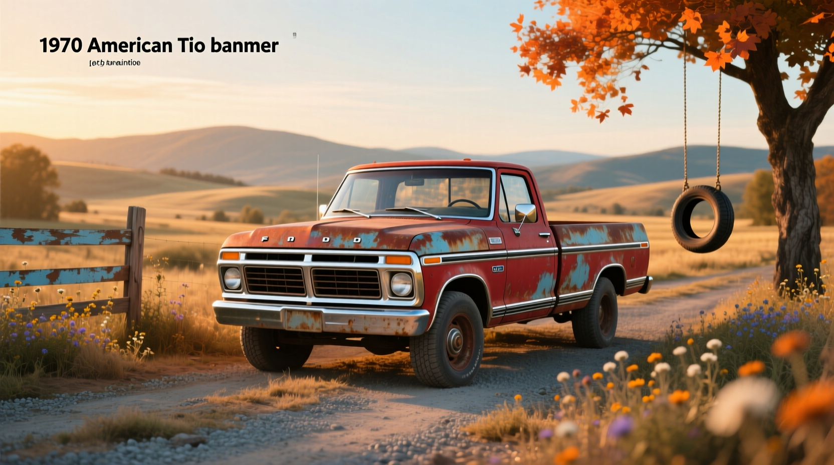 1970 pickup truck parked in rural setting showing classic design lines