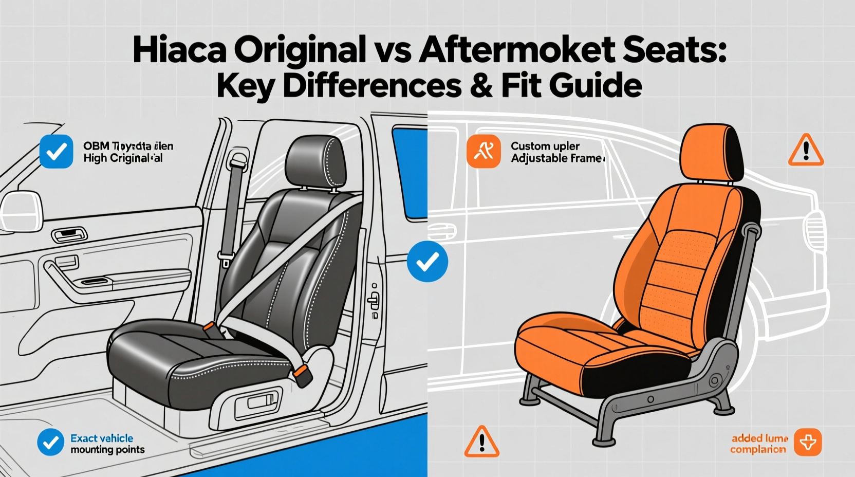 hiace original vs aftermarket seats