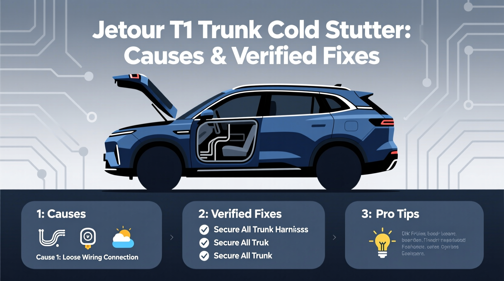 jetour t1 trunk cold stutter