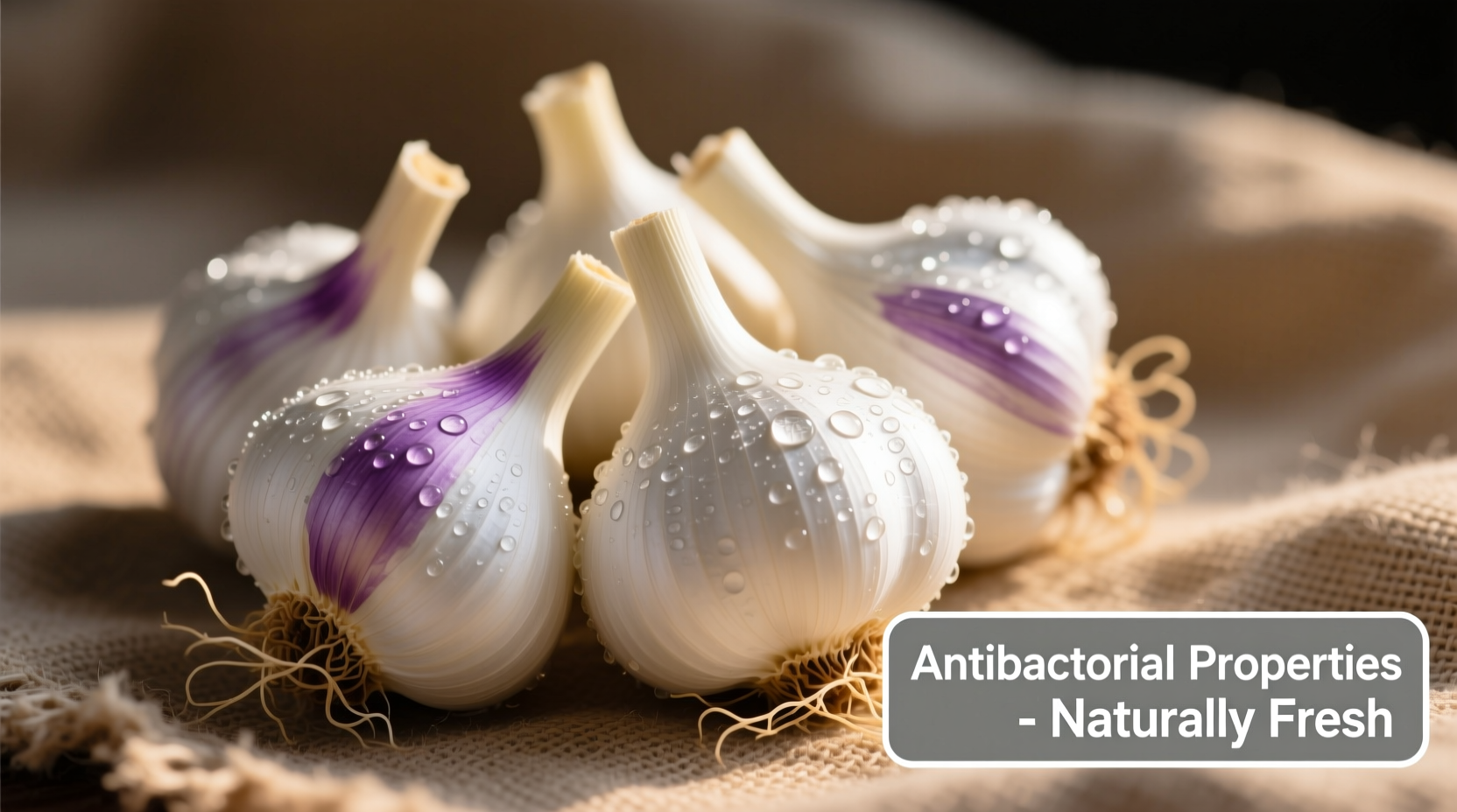 Fresh garlic cloves with antibacterial properties