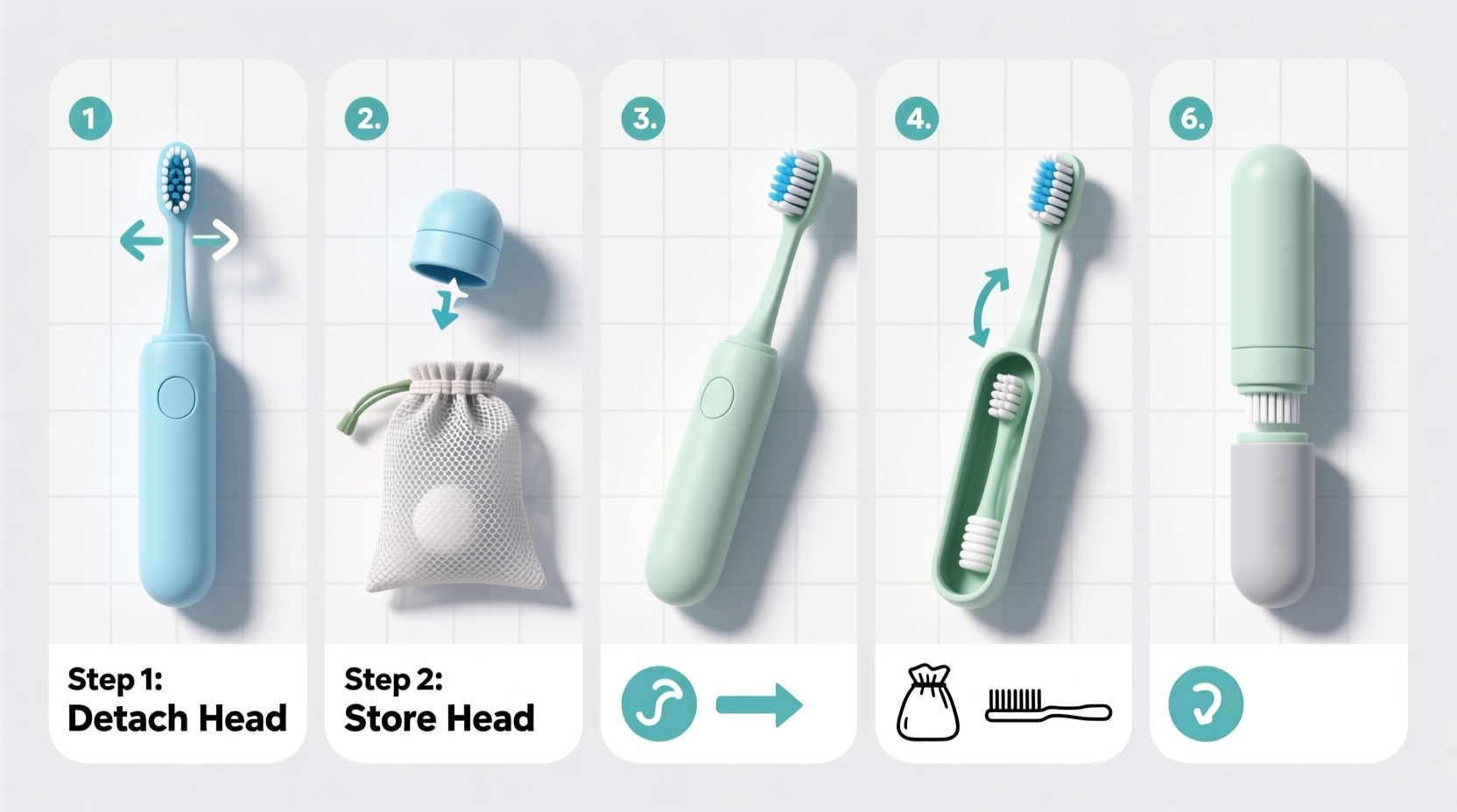 step by step guide to safely detach and reassemble your travel toothbrush for easy cleaning and storage