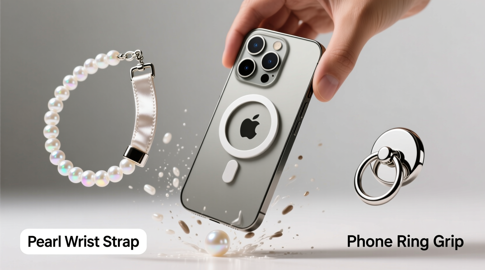 pearl wrist strap vs phone ring which iphone grip actually prevents drops and looks cute
