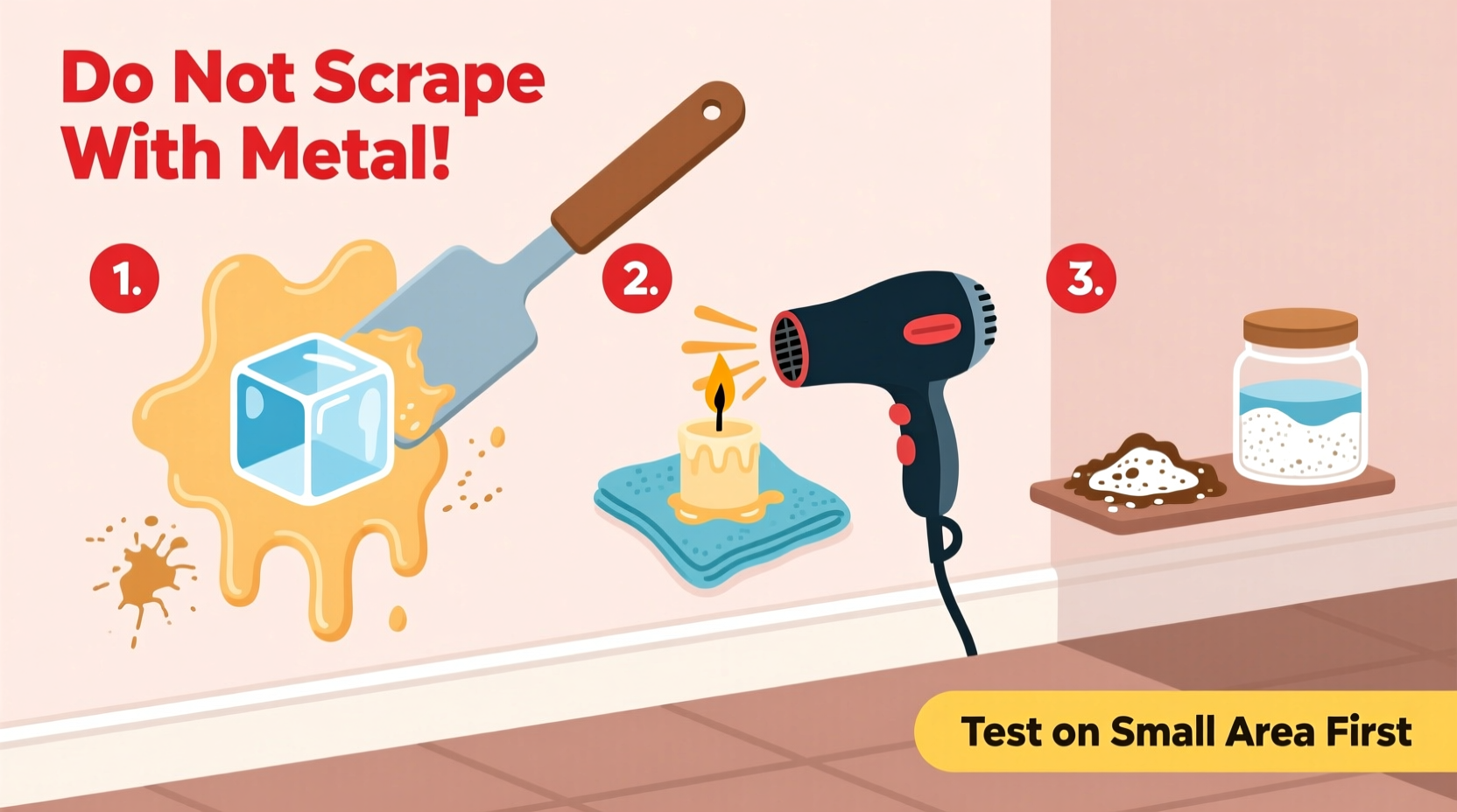 effective methods to safely remove candle wax from walls without damaging paint or wallpaper