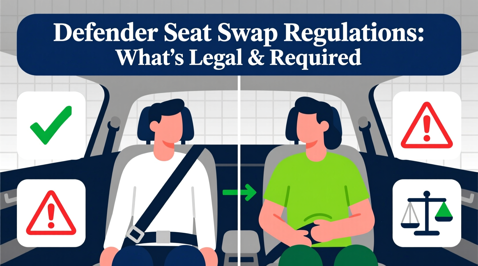 Defender Seat Swap Regulations: What's Legal & Required