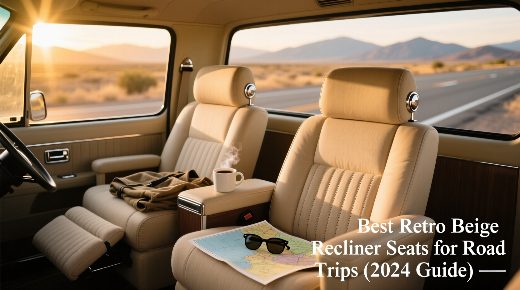 retro beige recliner road trip