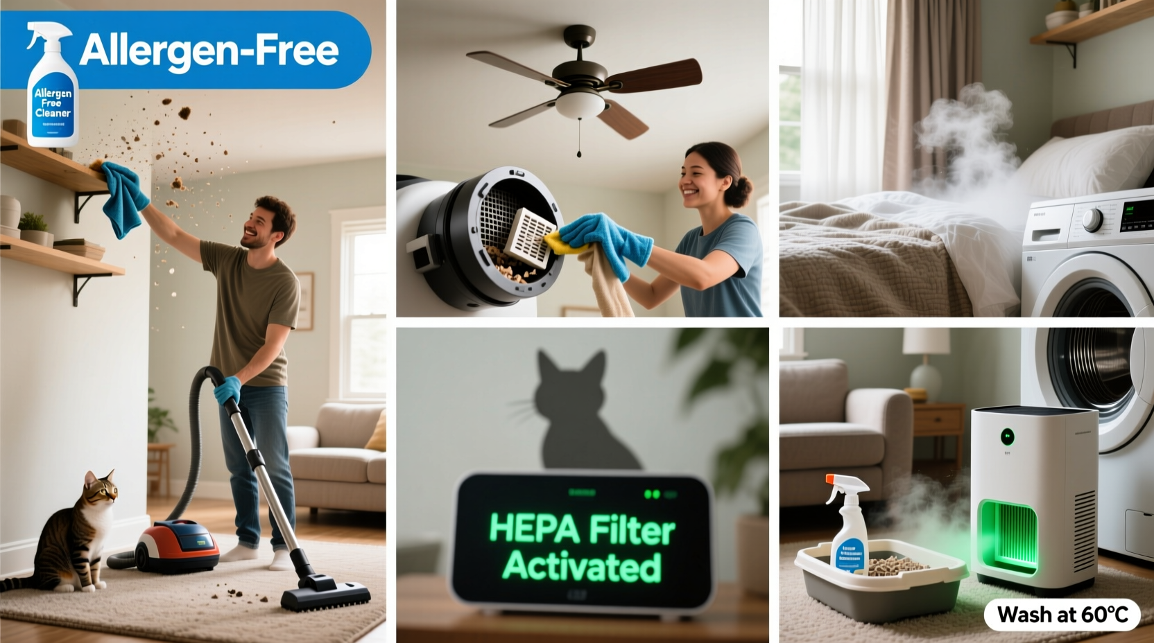 how to deep clean your home to protect visitors with cat allergies a step by step guide