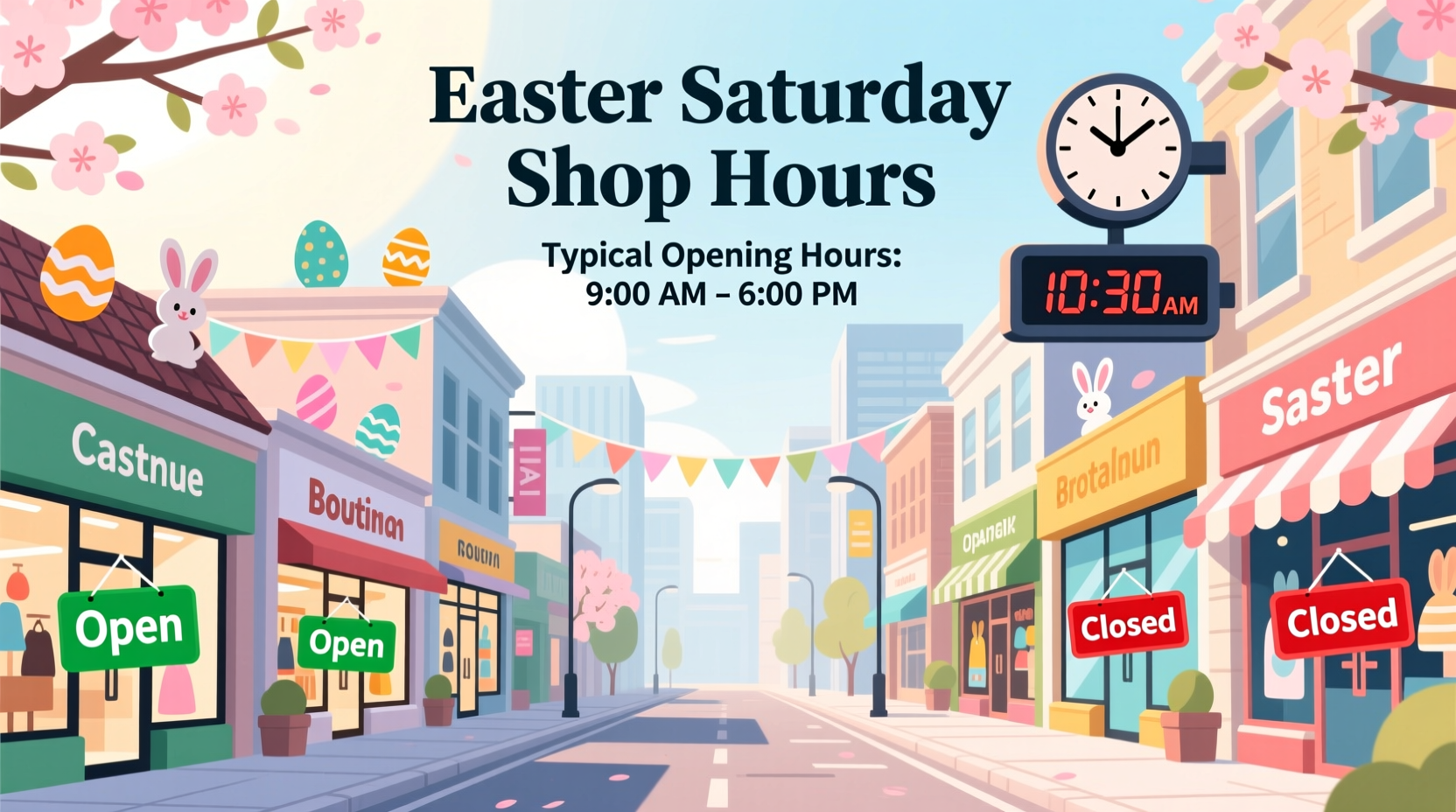 are shops open easter saturday