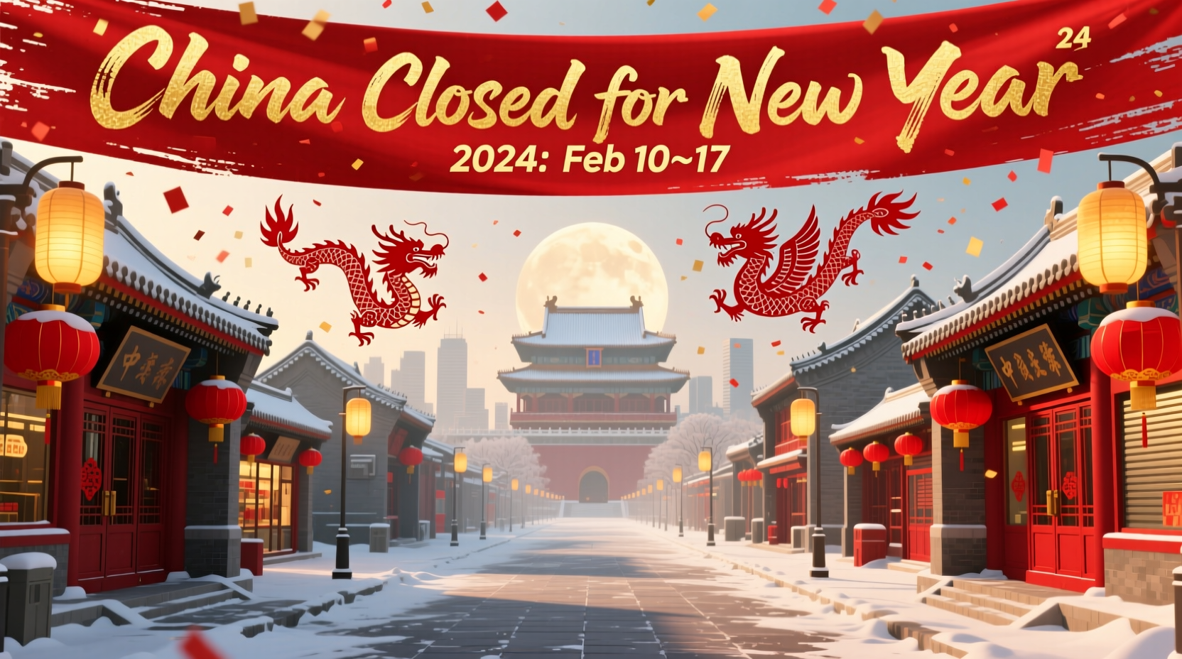 when is china closed for new year 2024