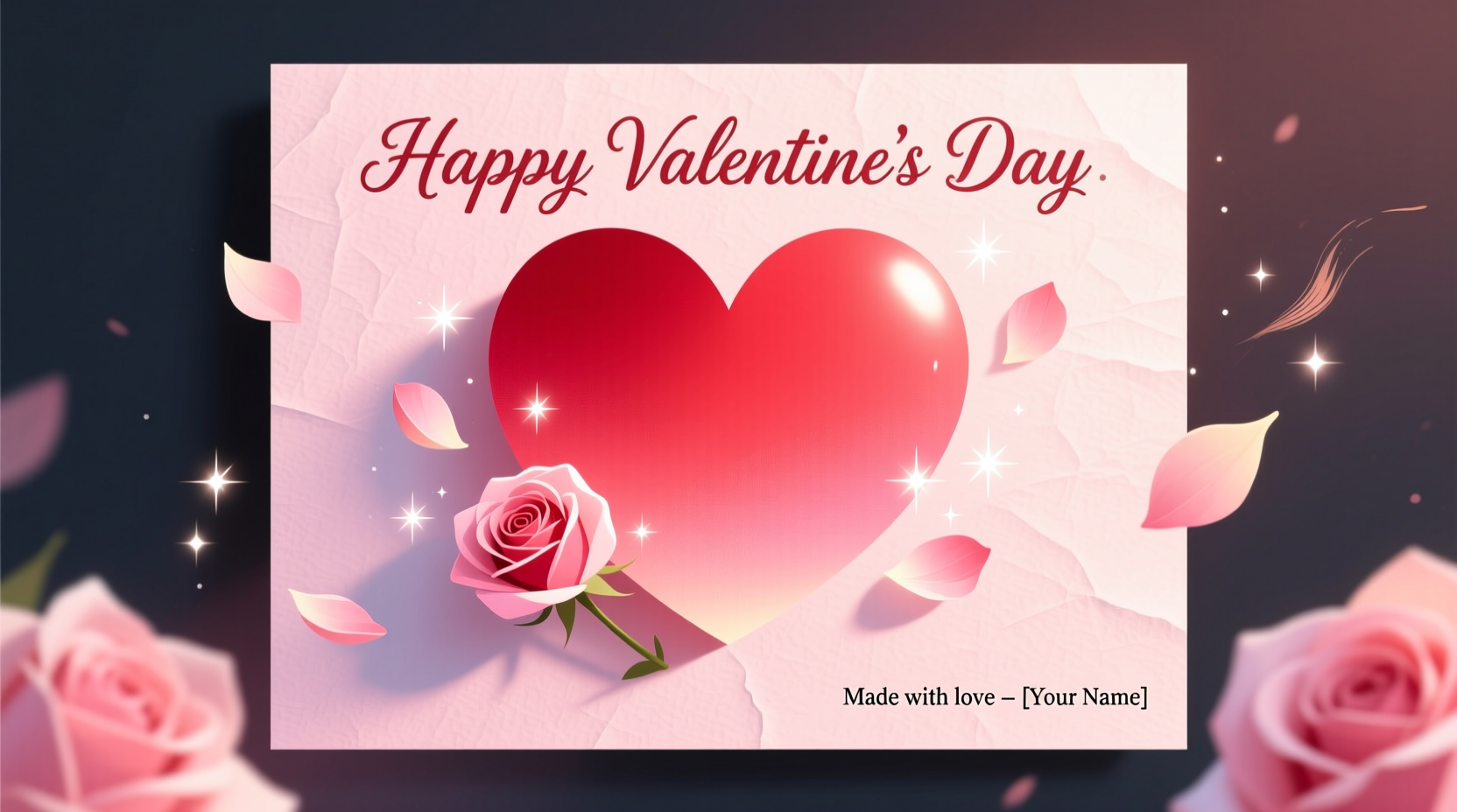 how to make a valentines day card in photoshop