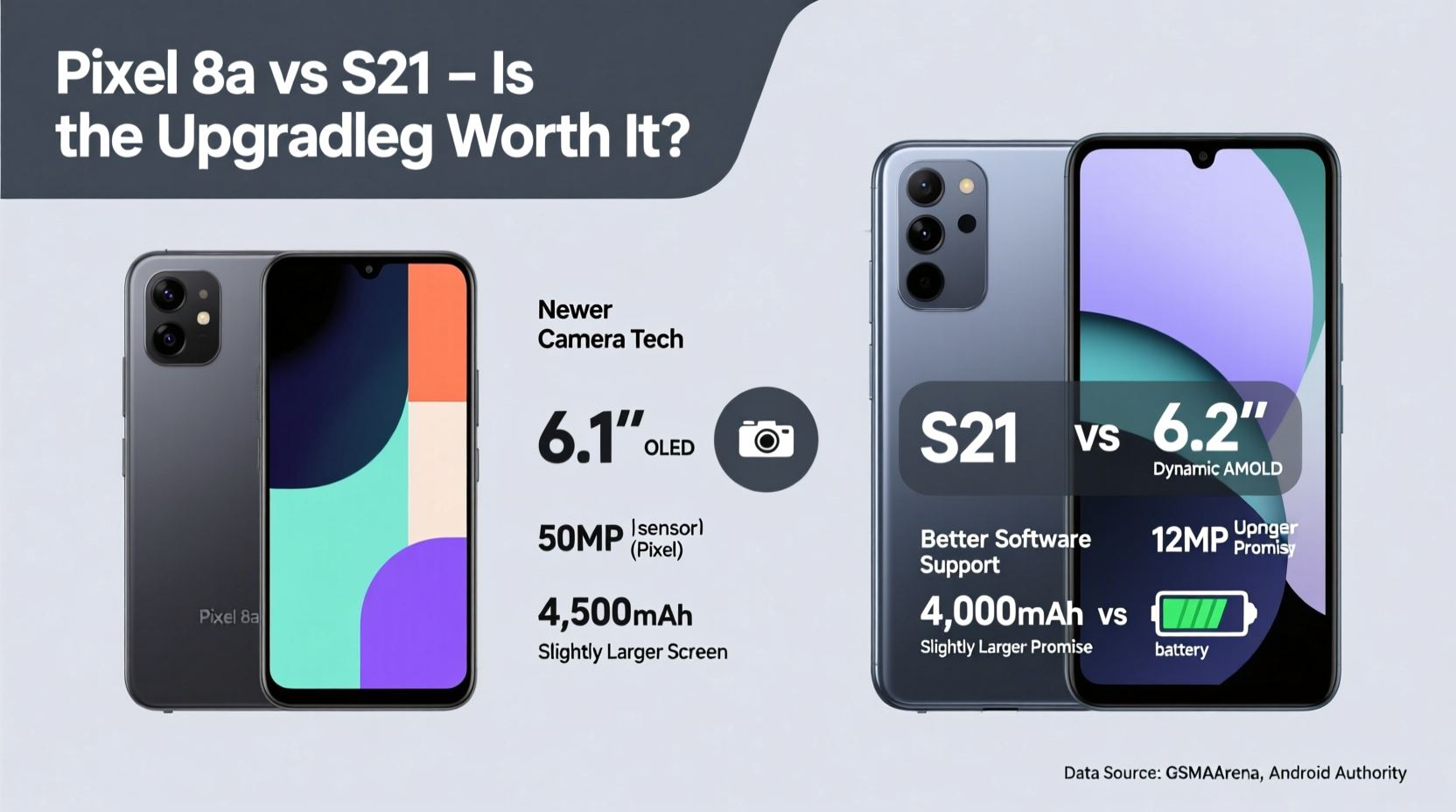 google pixel 8a vs samsung s21 is the newer pixel really worth the upgrade
