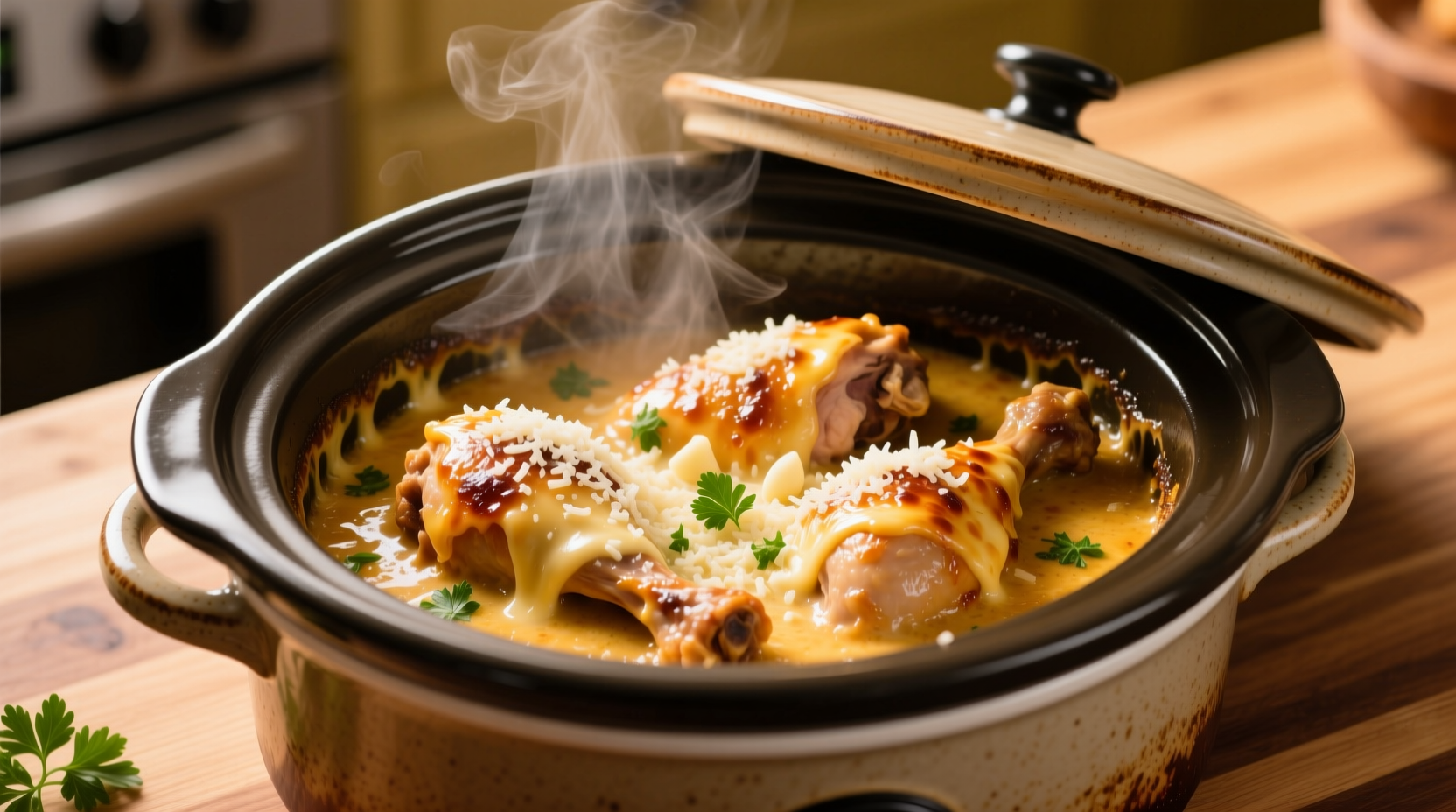 Perfect Garlic Parmesan Chicken in Crock Pot Recipe