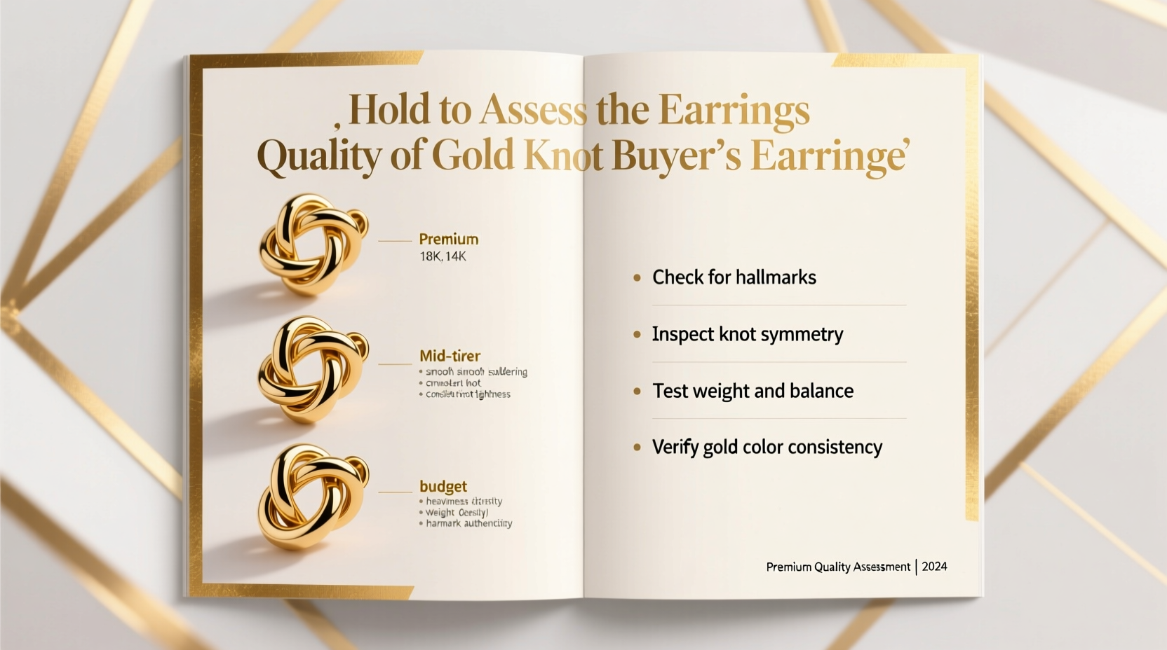 how to assess the quality of gold knot earrings a practical buyers guide