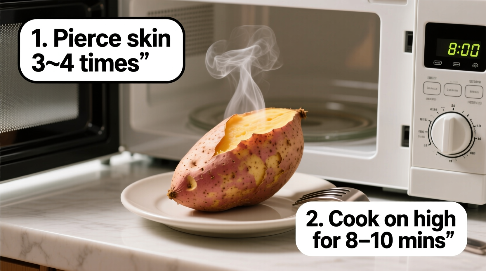 Perfect Microwave Sweet Potato: 5-Minute Method Guide