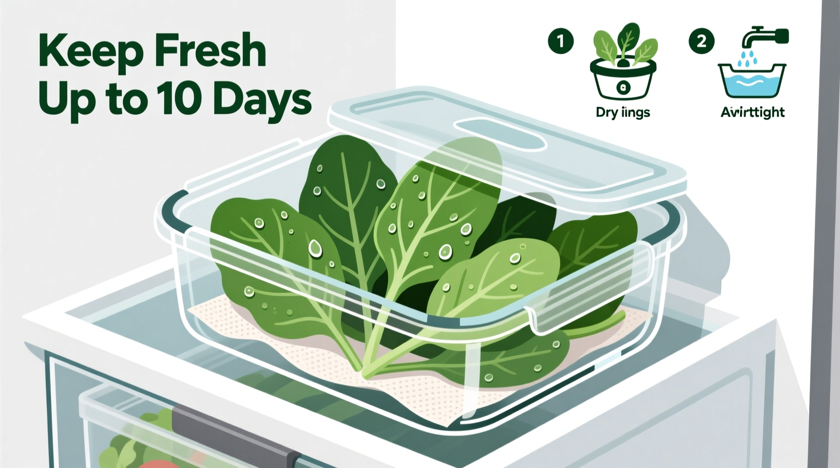 How to Store Fresh Spinach Properly (7-10 Day Freshness)