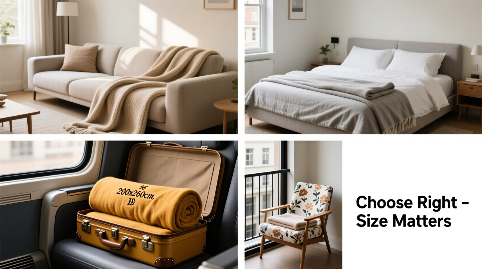 how to choose the perfect blanket size for every use and space