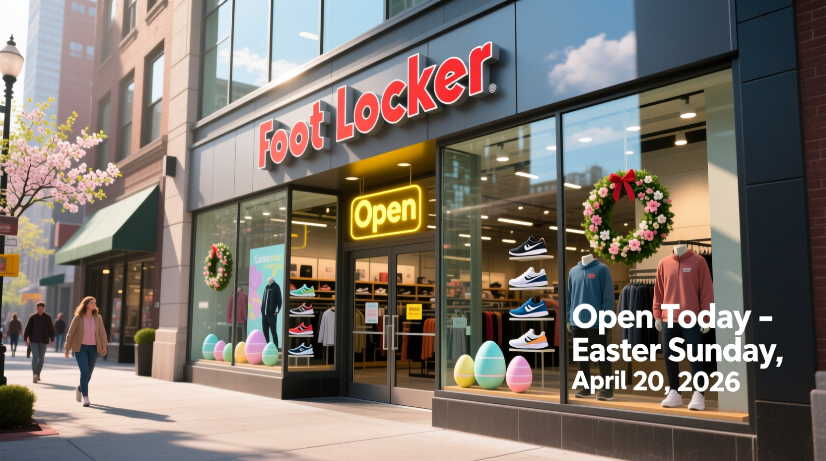 is foot locker open on easter