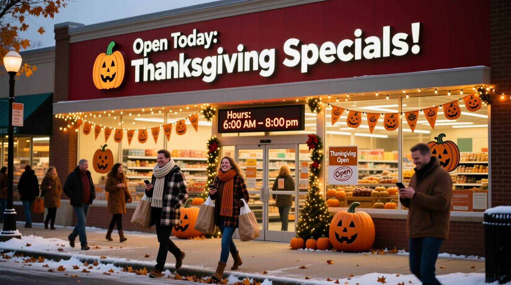 is there any grocery stores open on thanksgiving