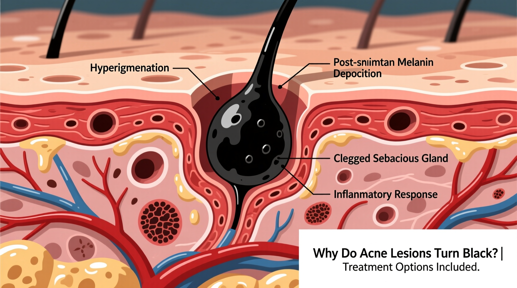 why did my pimple turn black causes treatment options