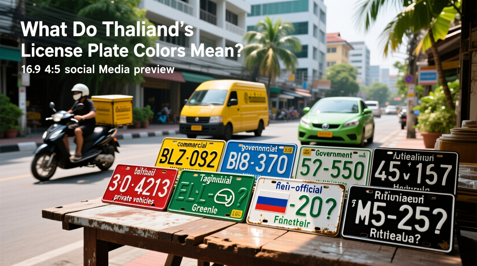 How to Choose Thailand License Plates: Color Meaning Guide
