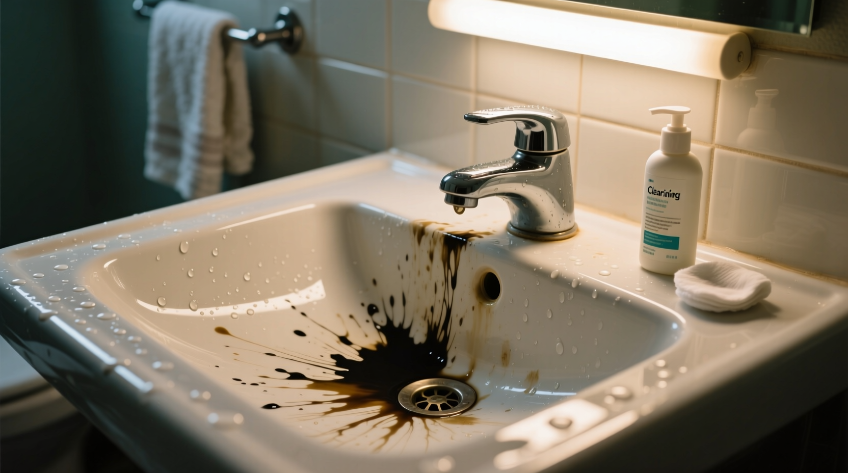 how to get hair dye off sink