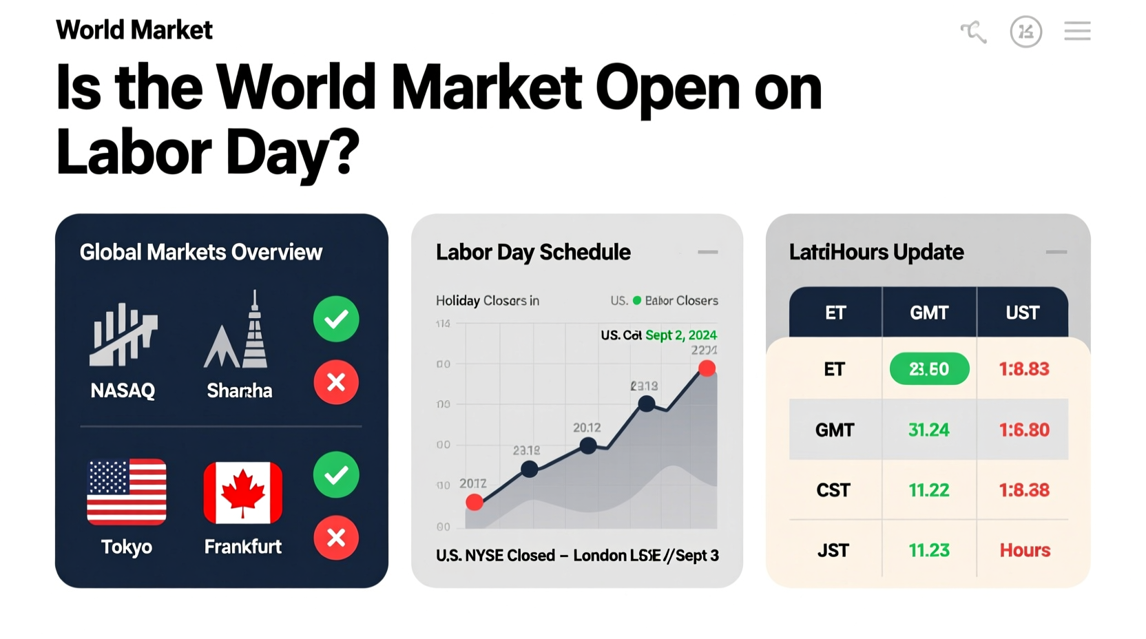 is world market open on labor day