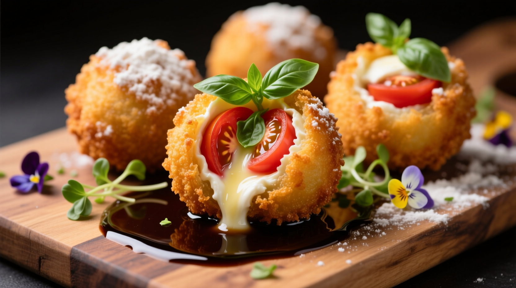 how to make caprese salad fried bombs