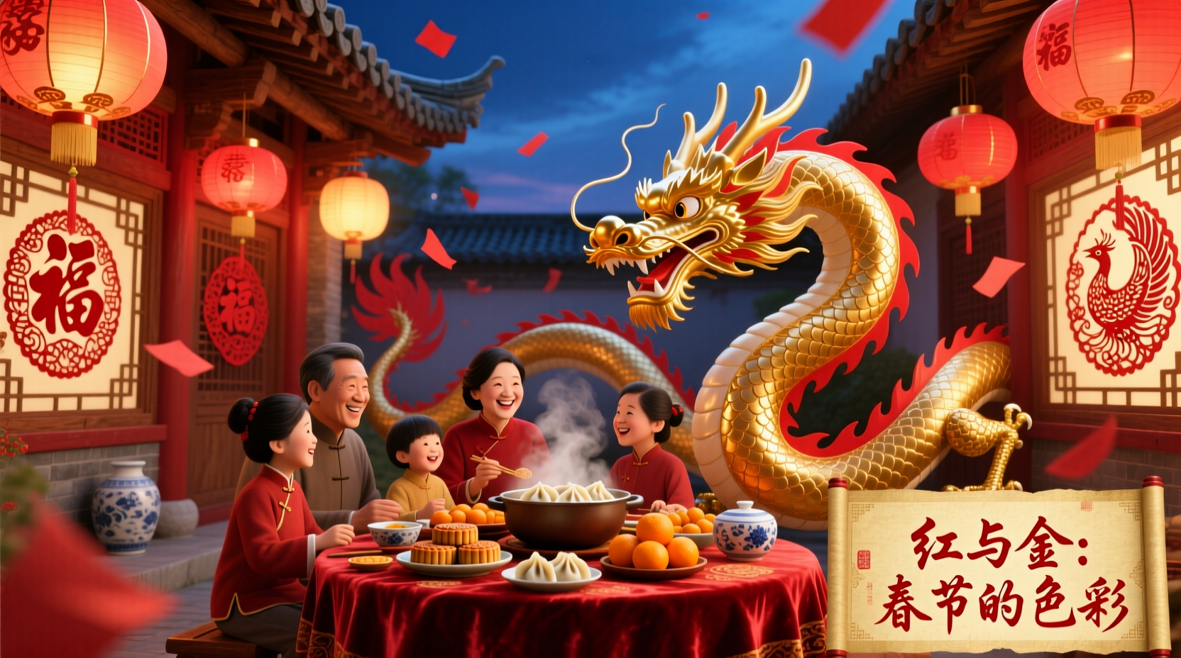 what colors symbolize chinese new year