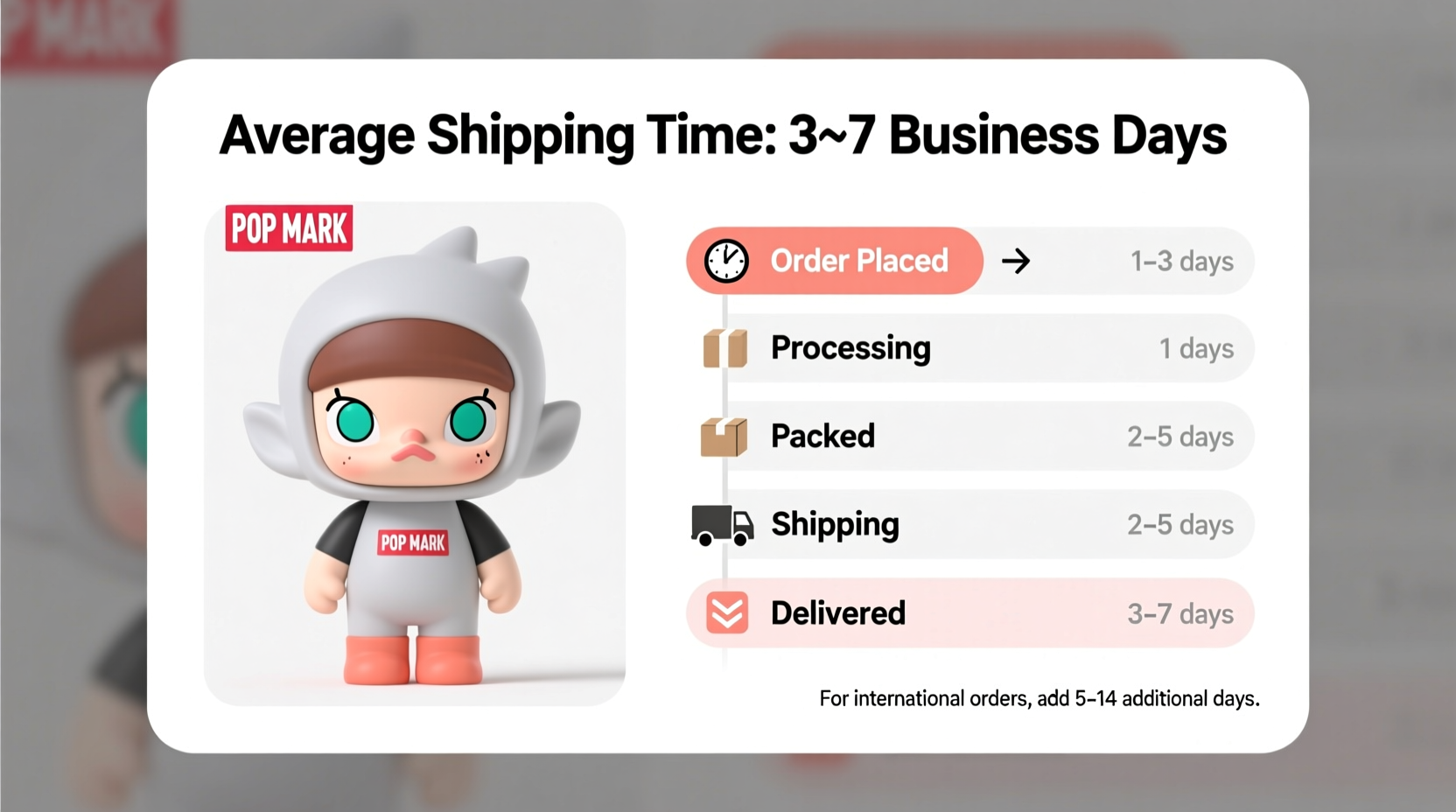 how long does pop mart take to ship